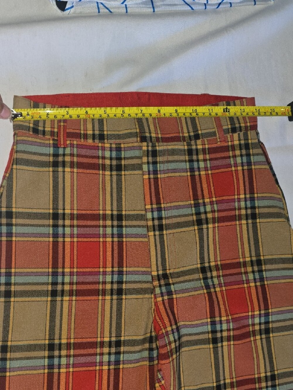 Free People Plaid Jules Wide Leg Pants Size 4 Relaxed Fit Slouchy 90's - Picture 5 of 7